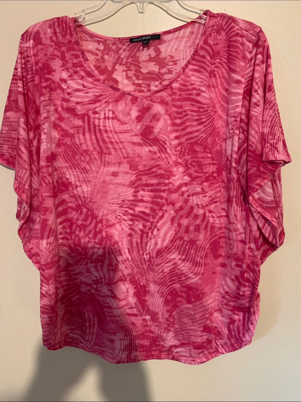 Pink Printed Short-Sleeve Top Chaus Sport